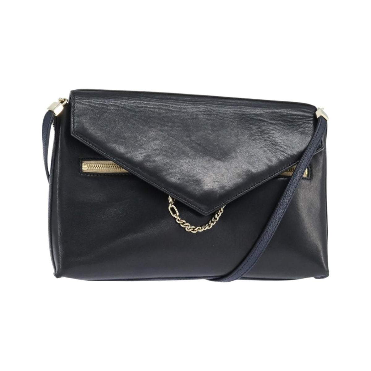 Chloe Sally Leather, Navy, Leather, Shoulder Bag