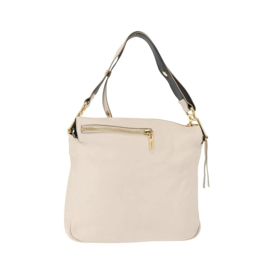 Chloe Vanessa Leather, Beige, Leather, Shoulder Bag