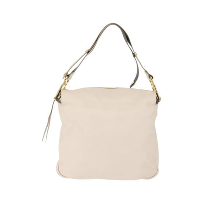 Chloe Vanessa Leather, Beige, Leather, Shoulder Bag