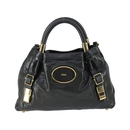 Chloe Victoria Leather, Black, Leather, Handbag