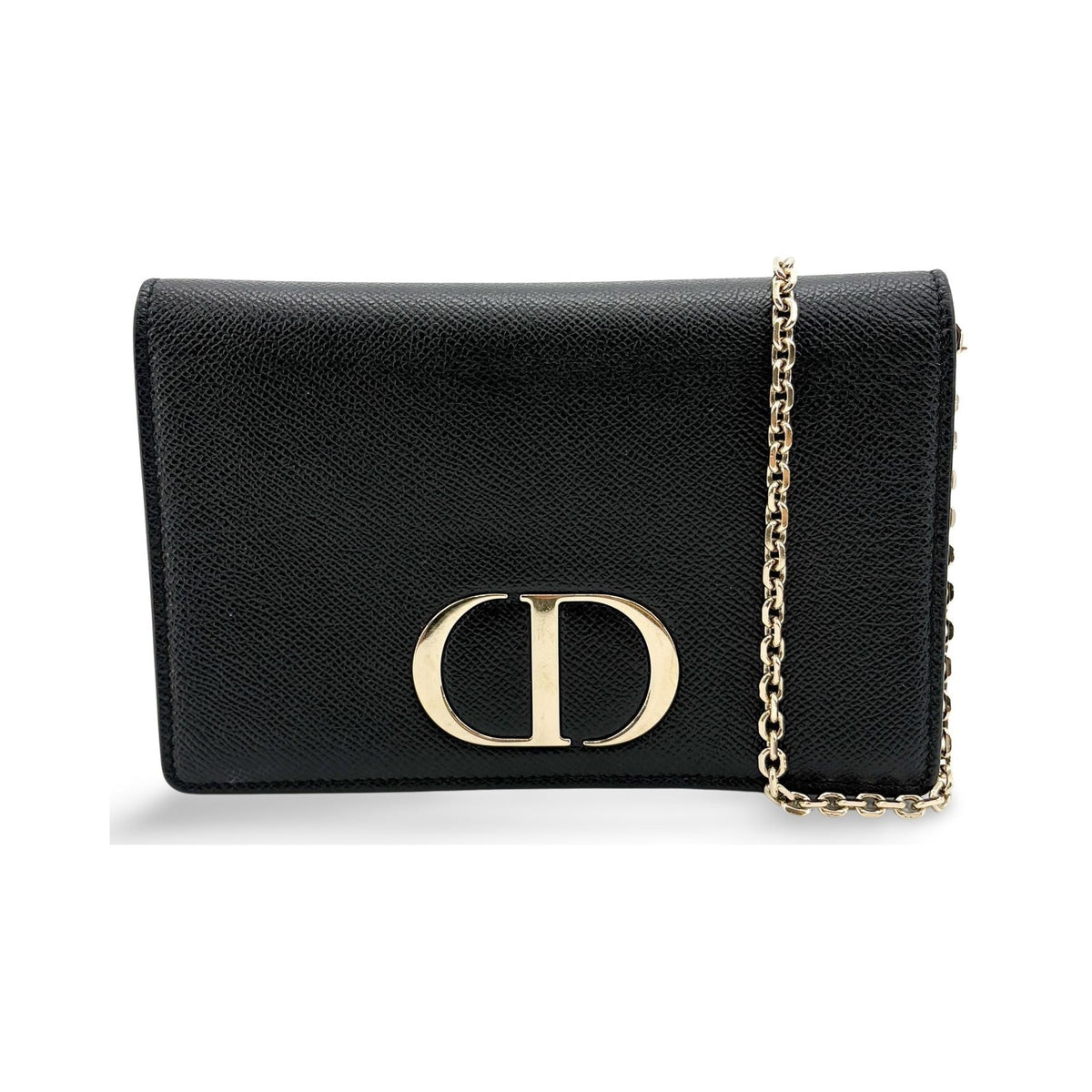 Christian Dior 30 Montaigne 2-in-1 Leather, Black, Leather, Crossbody Bag