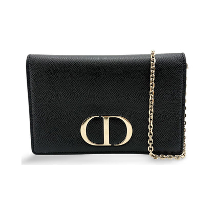 Christian Dior 30 Montaigne 2-in-1 Leather, Black, Leather, Crossbody Bag