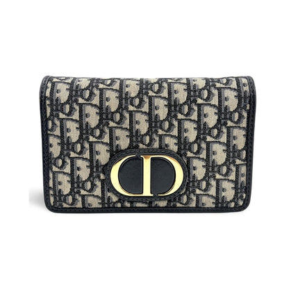 Christian Dior 30 Montaigne 2-in-1 Oblique Canvas, Navy, Other, Clutch