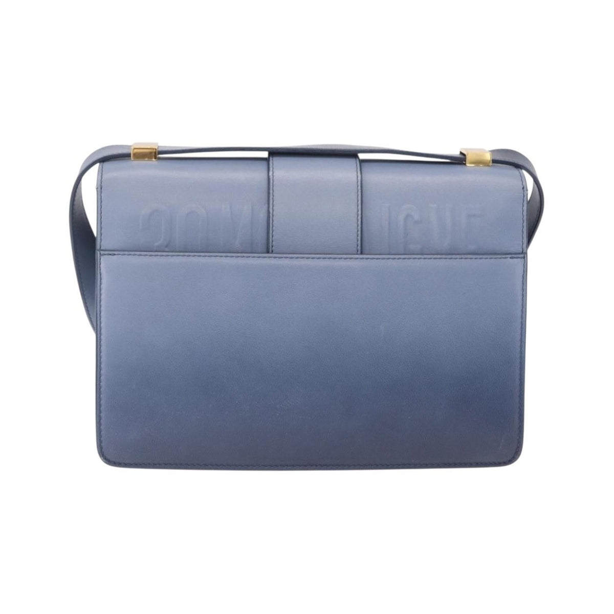 Christian Dior 30 Montaigne Flap Gradient Leather, Blue, Leather, Shoulder Bag