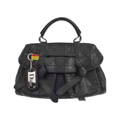 Christian Dior Cannage Leather, Black, Leather, Shoulder Bag