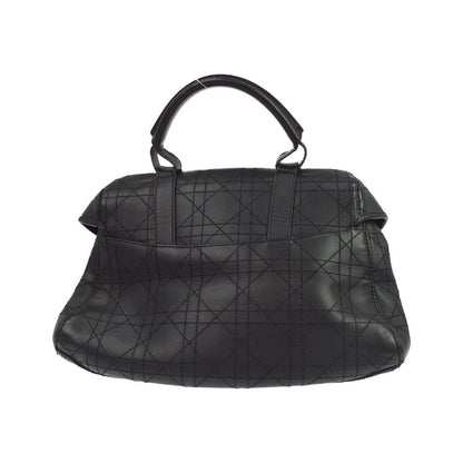 Christian Dior Cannage Leather, Black, Leather, Shoulder Bag