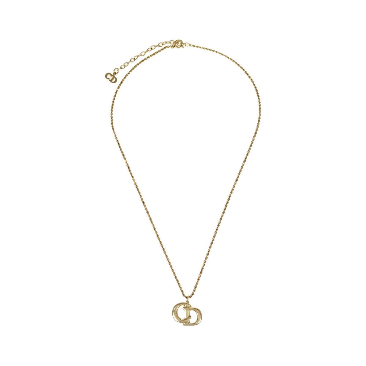 Christian Dior CD Pendant Gold-plated, Gold, Gold Plated, Necklace