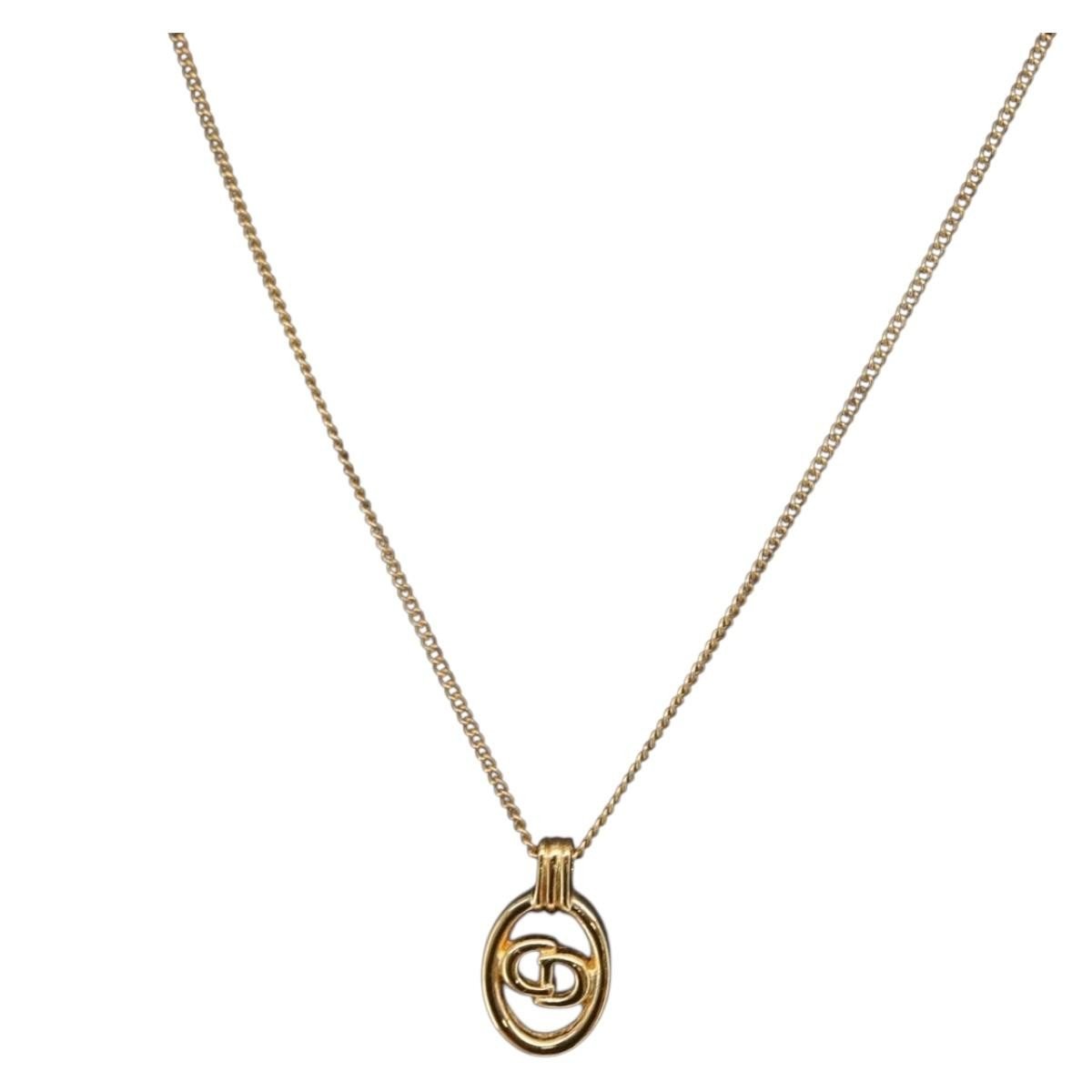 Christian Dior CD Round Pendant Necklace - Brandsamsara