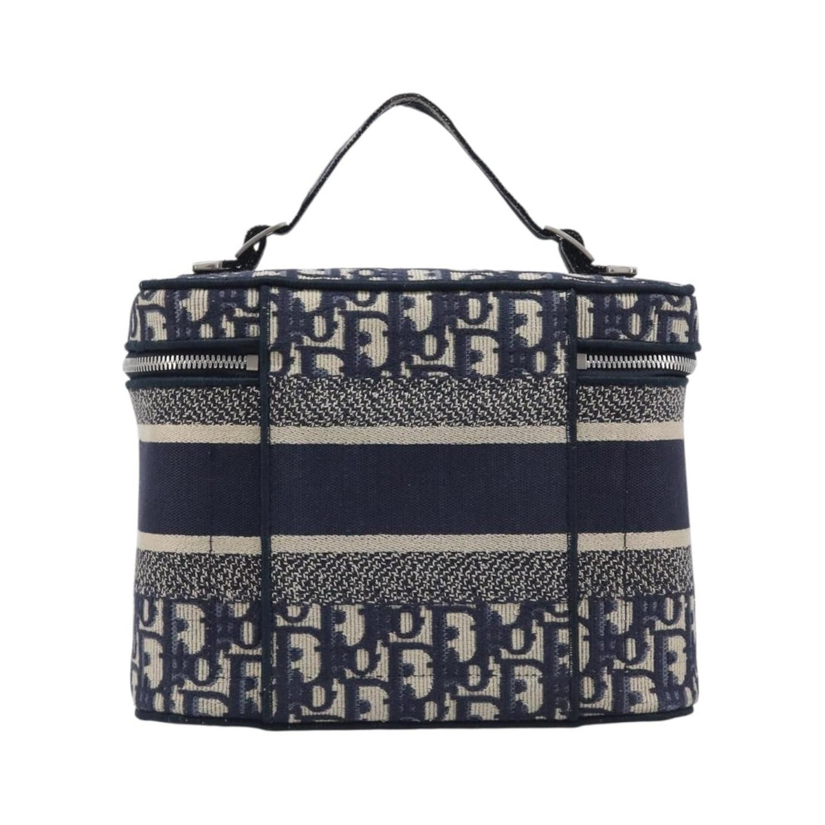 Christian Dior DiorTravel Vanity Case Oblique Canvas, Navy, Canvas, Handbag