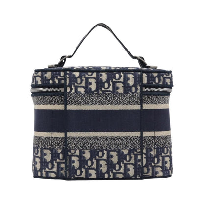 Christian Dior DiorTravel Vanity Case Oblique Canvas, Navy, Canvas, Handbag