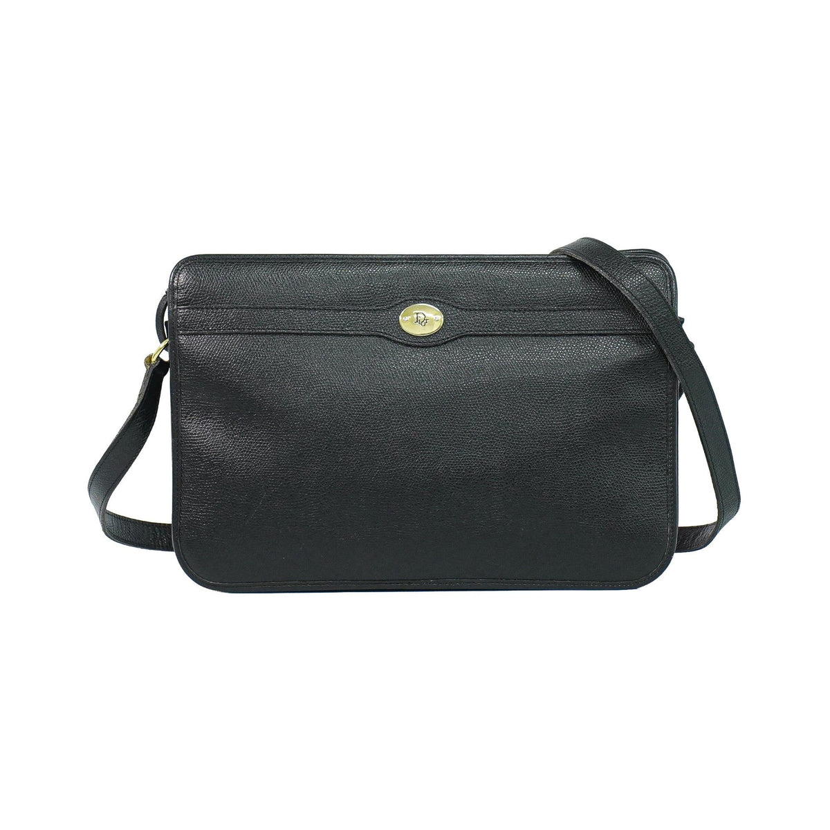 Christian Dior Shoulder Leather, Black, Leather, Shoulder Bag