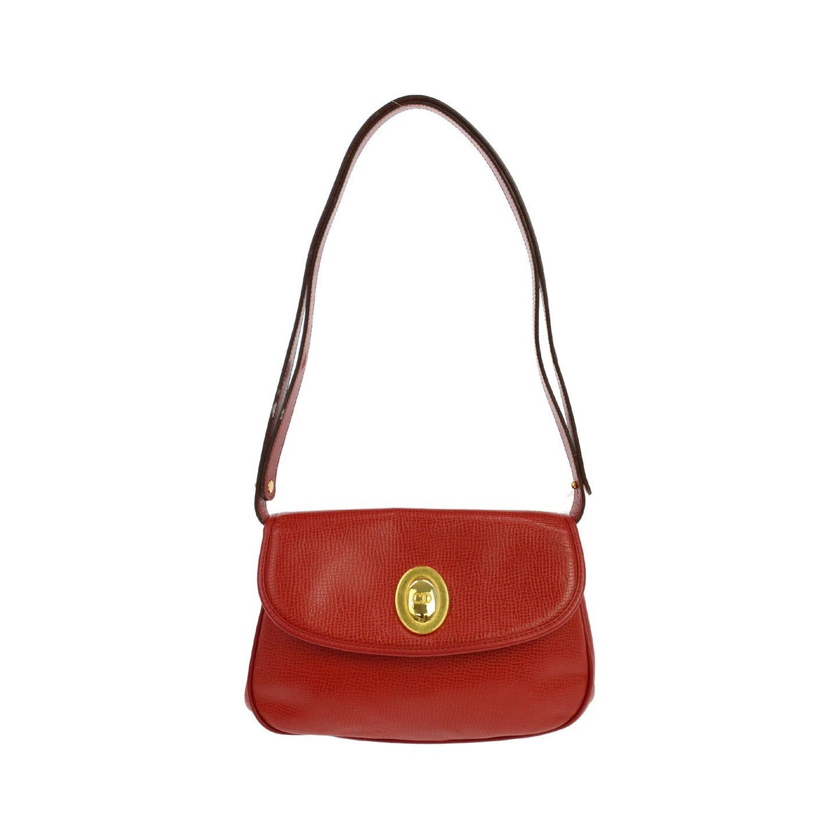 Christian Dior Shoulder Leather, Red, Leather, Shoulder Bag