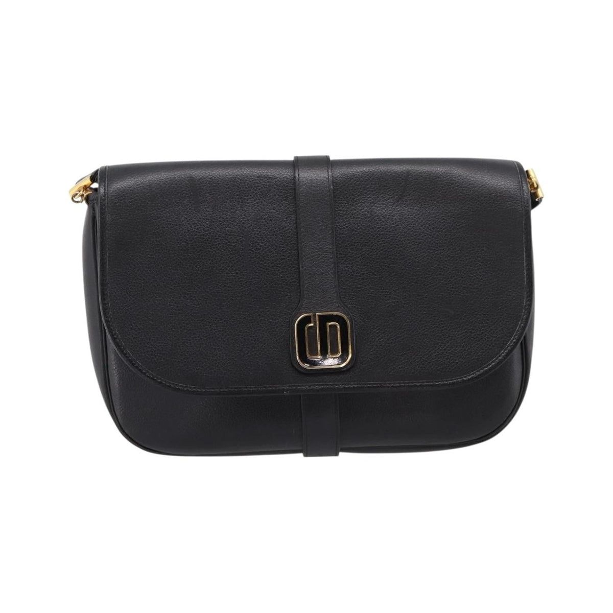 Christian Dior Shoulder Leather, Black, Leather, Shoulder Bag