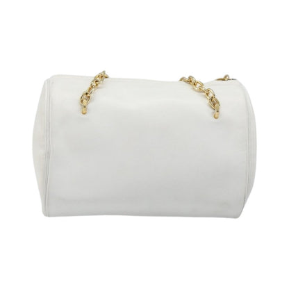 Christian Dior Shoulder Leather, White, Leather, Shoulder Bag