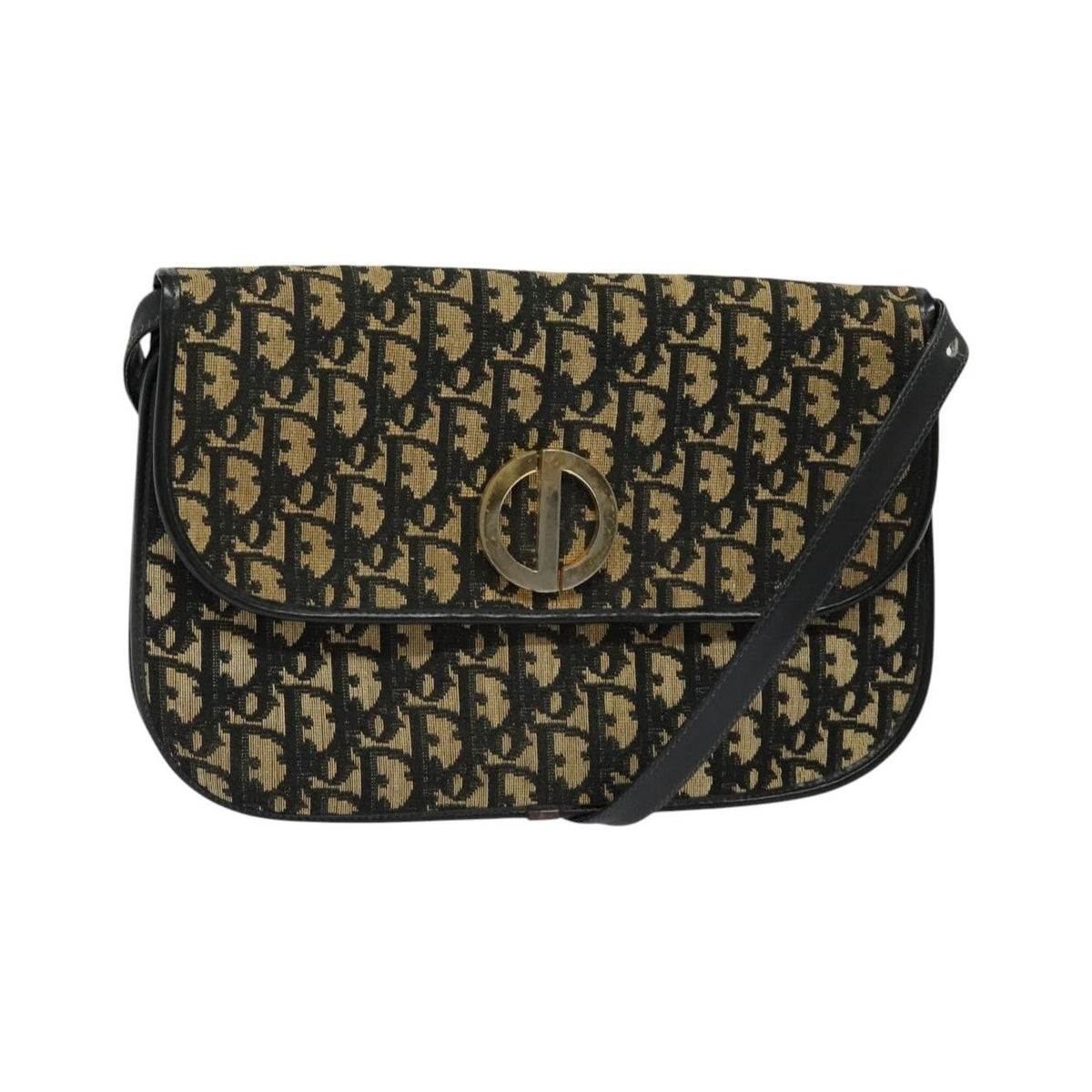 Christian Dior Trotter shoulder Canvas, Navy, Canvas, Handbag