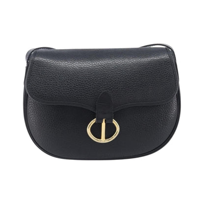 Christian Dior Vintage CD Flap Leather, Black, Leather, Shoulder Bag