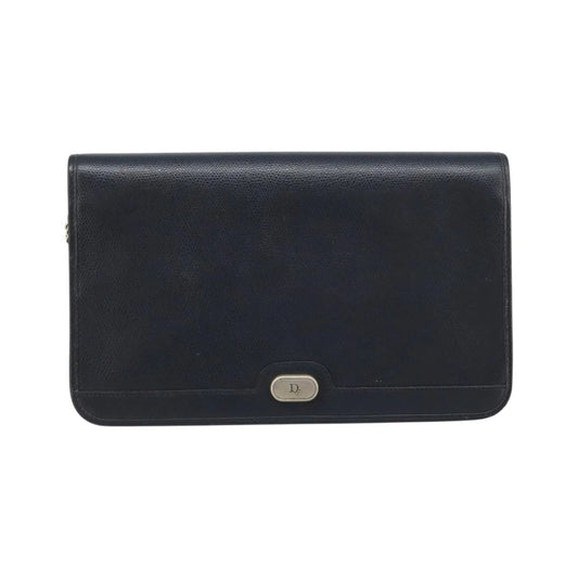 Christian Dior Vintage Honeycomb chain Canvas, Black, Canvas, Shoulder Bag