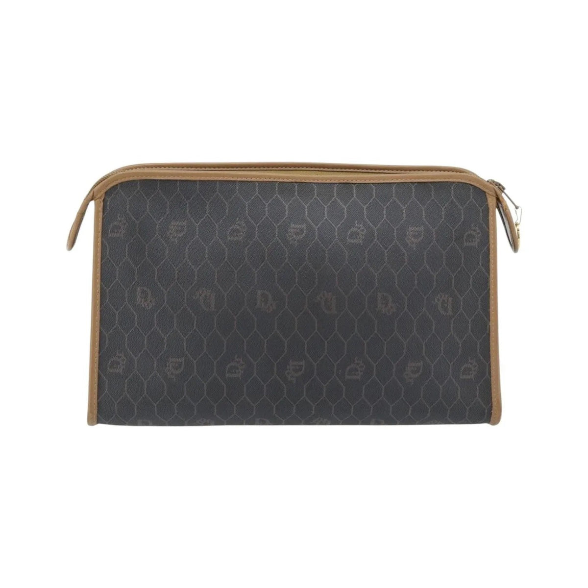 Christian Dior Vintage honeycomb clutch Canvas, Black, Canvas, Clutch