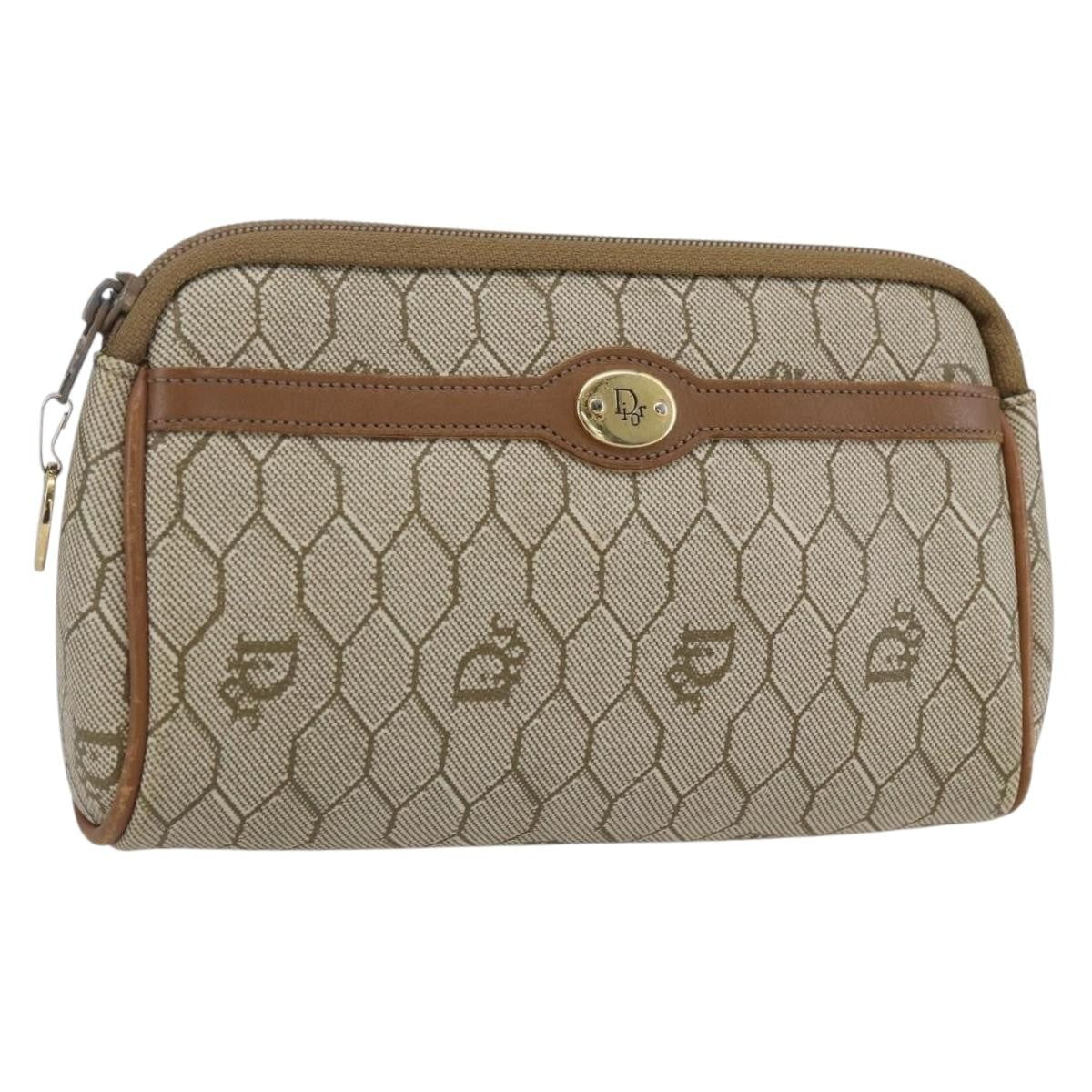 Christian Dior Vintage Honeycomb Zip Pouch - Brandsamsara