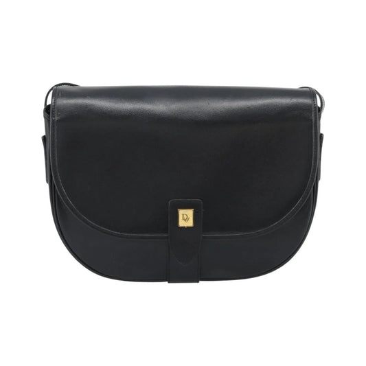 Christian Dior Vintage Leather, Black, Leather, Shoulder Bag