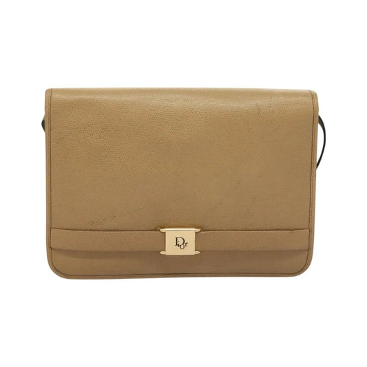 Christian Dior Vintage Leather, Beige, Leather, Shoulder Bag