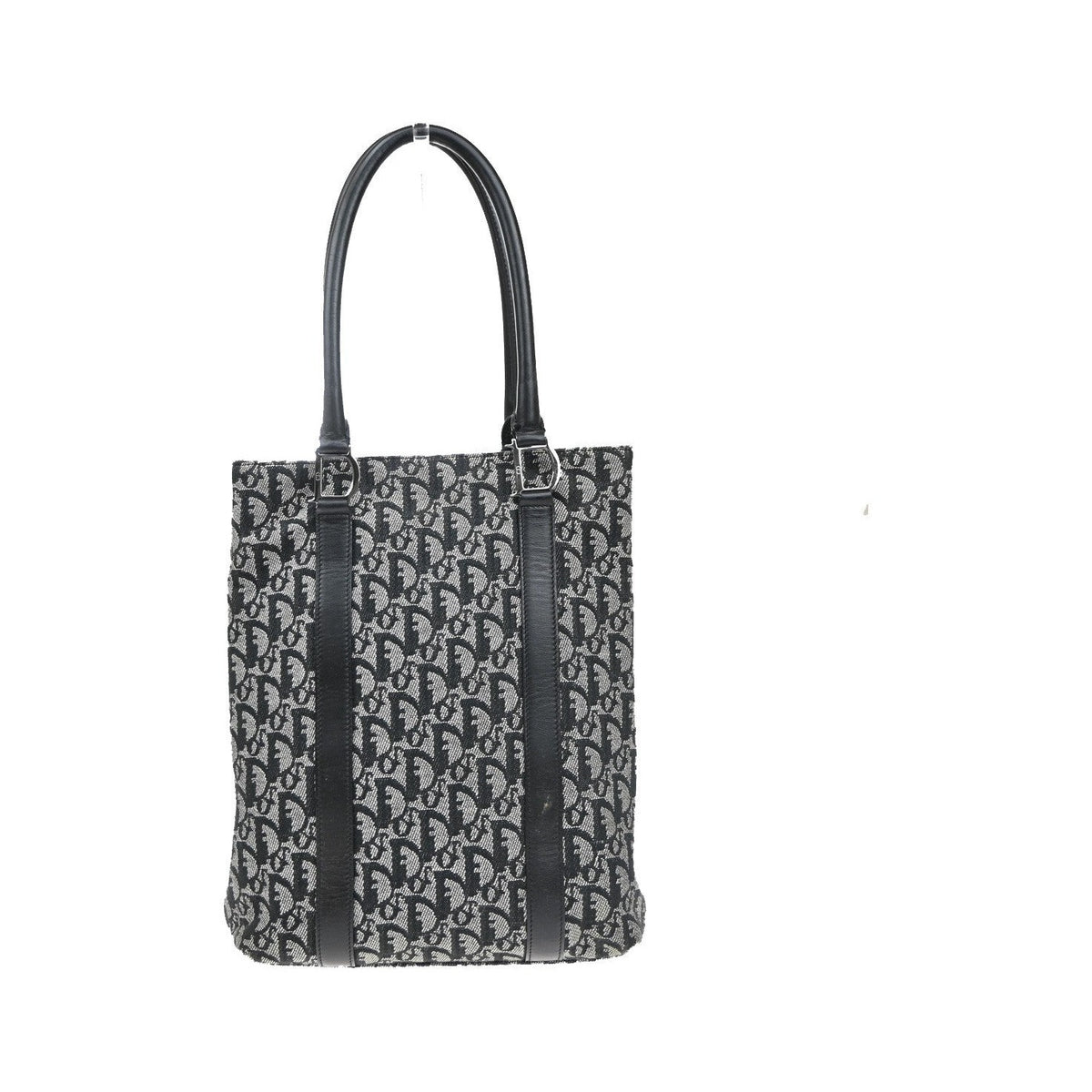 Christian Dior Vintage Open Diorissimo Canvas, Black, Canvas, Tote Bag