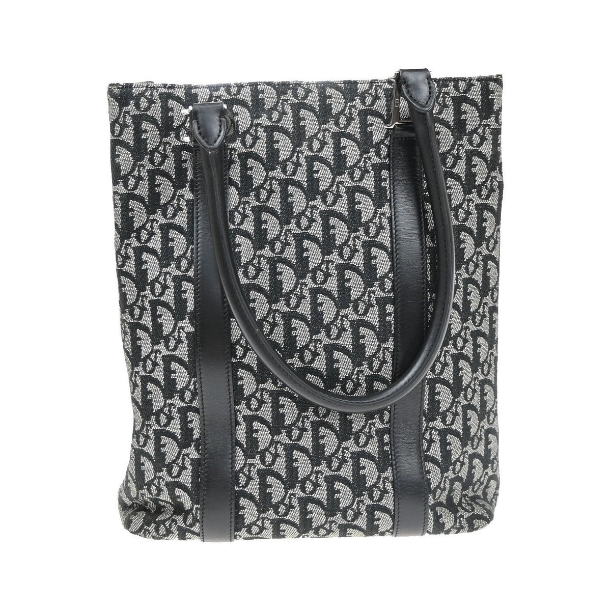 Christian Dior Vintage Open Diorissimo Canvas, Black, Canvas, Tote Bag