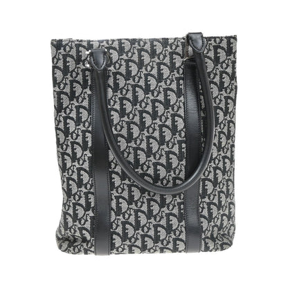 Christian Dior Vintage Open Diorissimo Canvas, Black, Canvas, Tote Bag