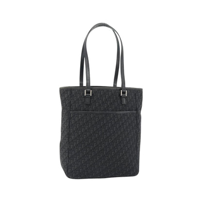 Christian Dior Vintage Open Pocket Diorissimo Canvas, Black, Canvas, Tote Bag