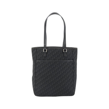 Christian Dior Vintage Open Pocket Diorissimo Canvas, Black, Canvas, Tote Bag