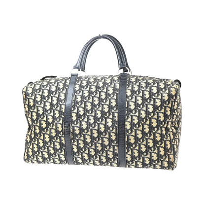 Christian Dior Vintage Trotter Boston Diorissimo Canvas, Navy, Canvas, Handbag