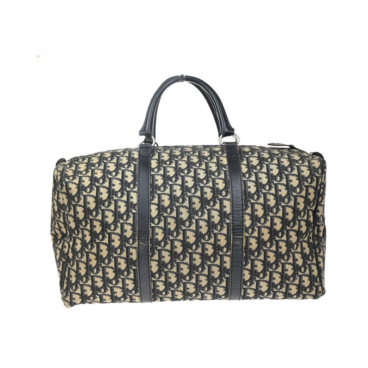 Christian Dior Vintage Trotter Boston Diorissimo Canvas, Navy, Canvas, Handbag