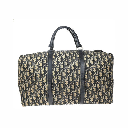 Christian Dior Vintage Trotter Boston Diorissimo Canvas, Navy, Canvas, Handbag