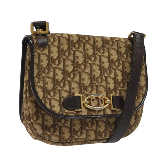 Christian Dior Vintage Trotter Canvas, Brown, Canvas, Shoulder Bag