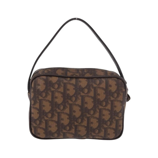 Christian Dior Vintage Trotter Diorissimo Canvas, Brown, Canvas, Clutch