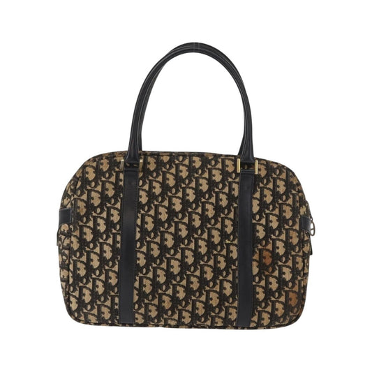 Christian Dior Vintage Trotter Romantique Boston Diorissimo Coated Canvas, Navy, Canvas, Shoulder Bag
