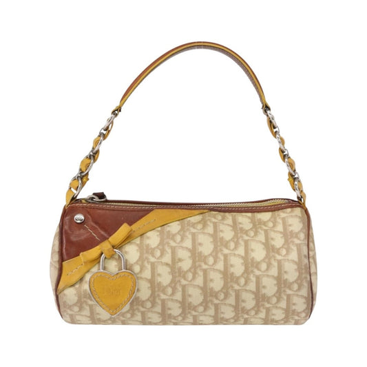 Christian Dior Vintage Trotter Romantique Diorissimo Coated Canvas, Beige, Canvas, Shoulder Bag