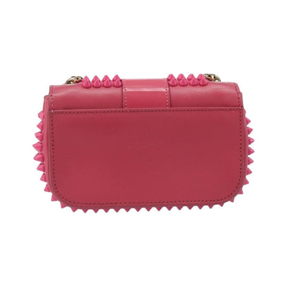 Christian Louboutin Sweet Charity Spiked Leather, Pink, Leather, Crossbody Bag