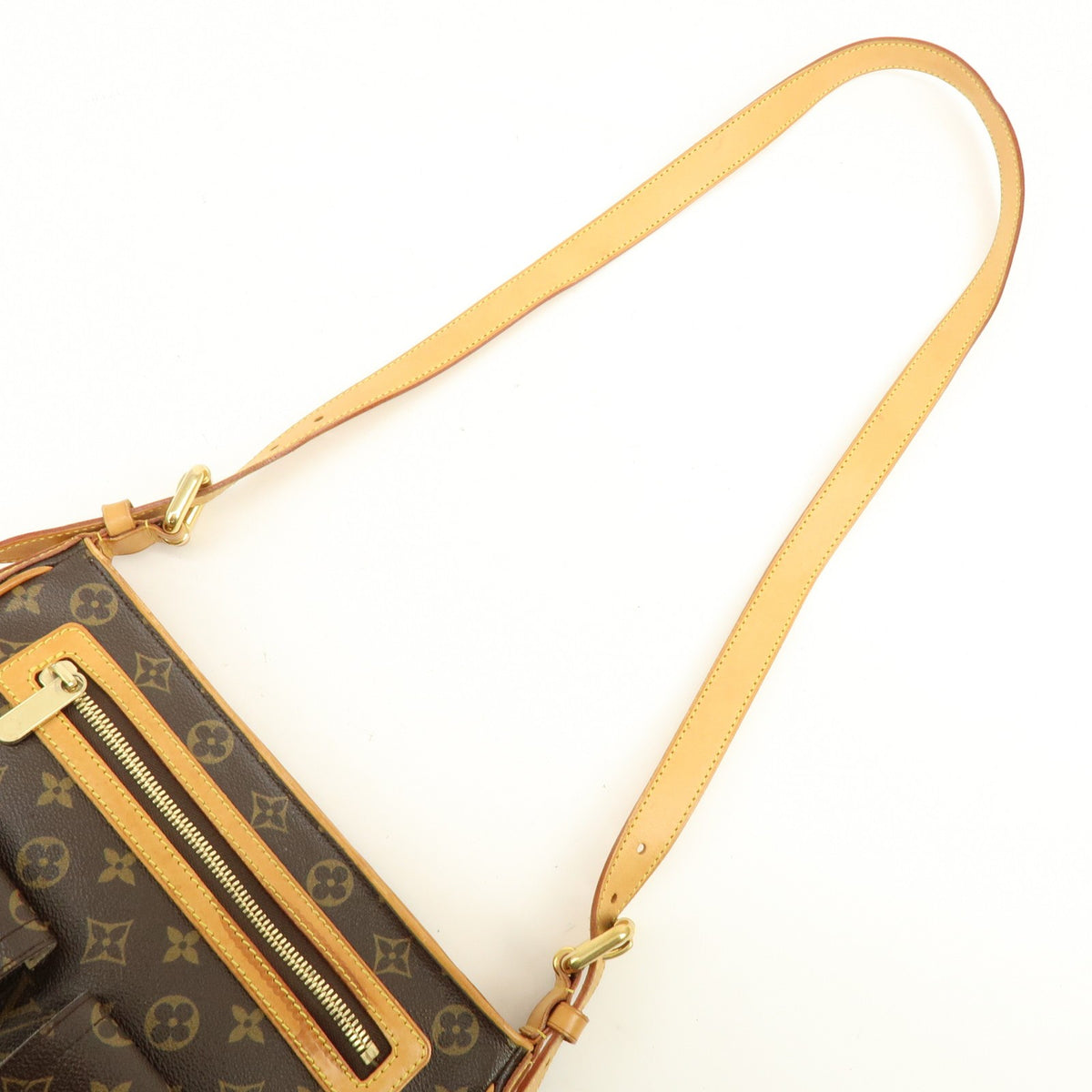 Louis Vuitton Hudson Monogram Canvas, Brown, Canvas, Handbag