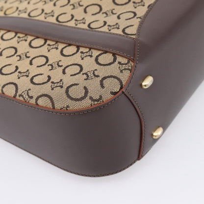 Celine C Macadam Canvas and Leather, Beige, Canvas, Tote Bag