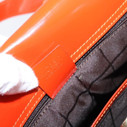Celine Top Handle Leather, Orange, Leather, Handbag