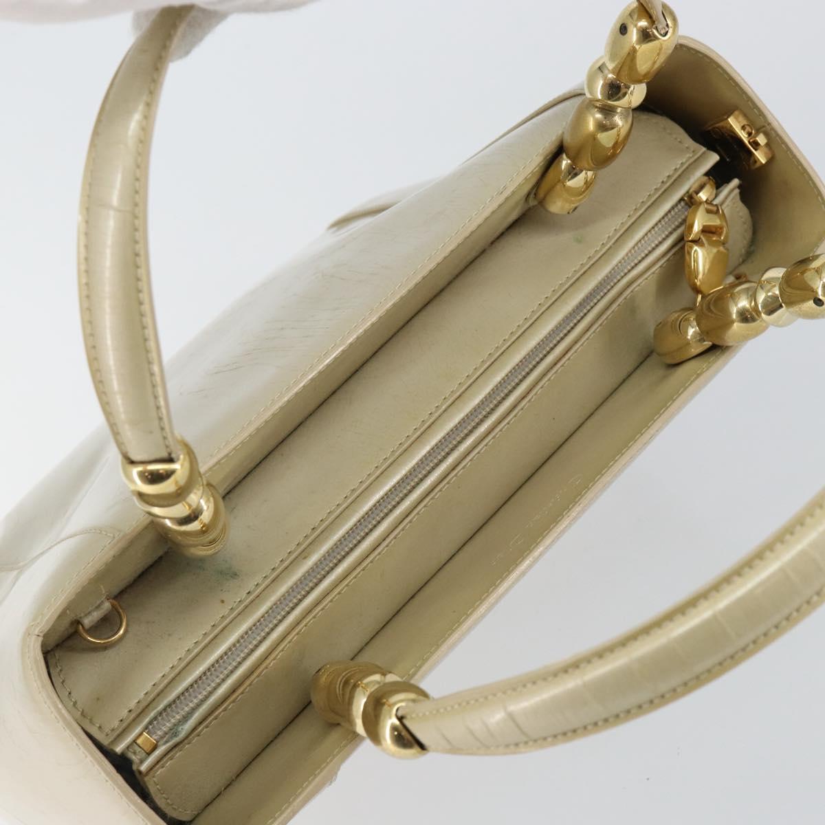 Christian Dior Diorissimo Tote Patent leather, BEIGE, LEATHER, Tote bag