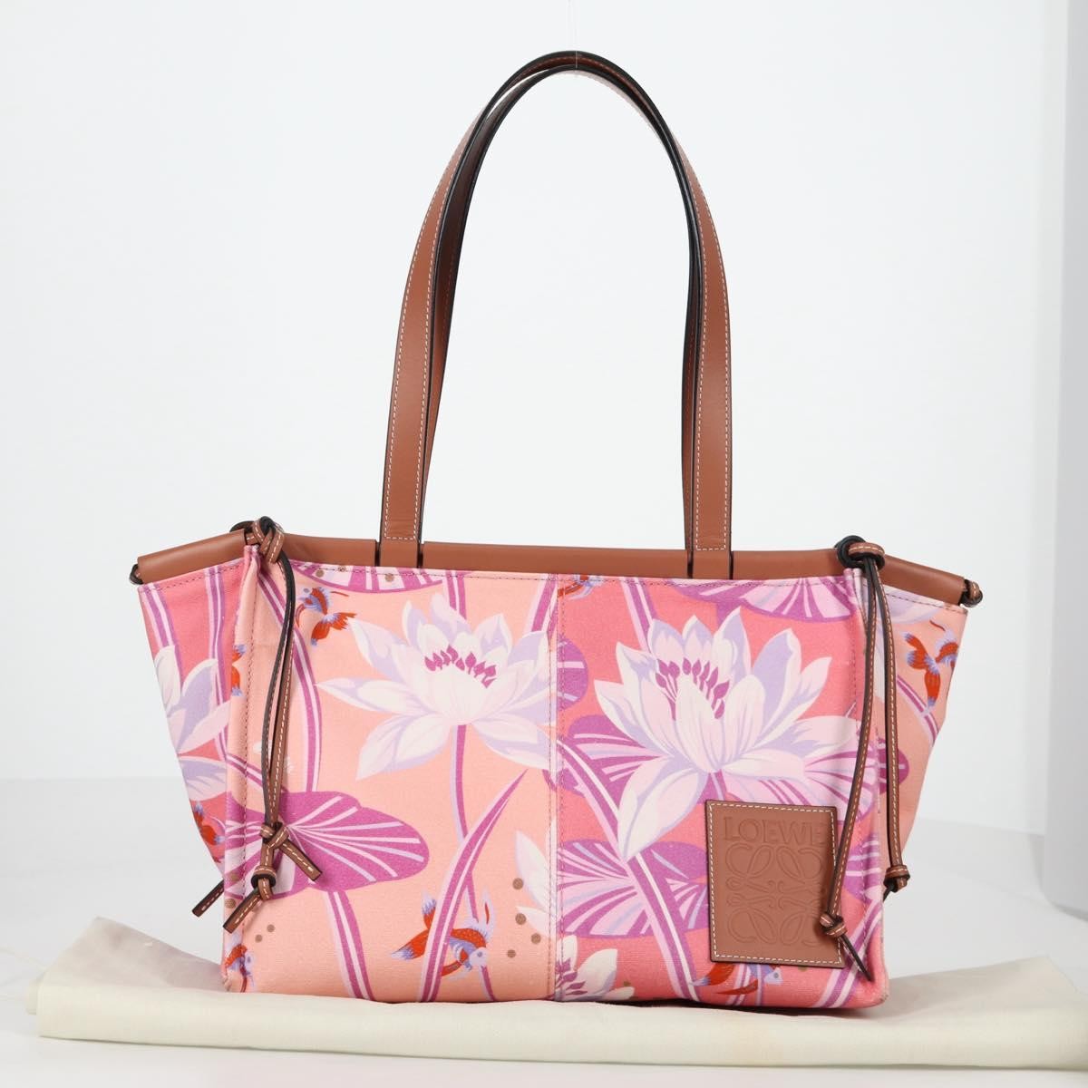 Loewe Paula's Ibiza Cushion Printed Canvas, Pink, Canvas, Tote Bag