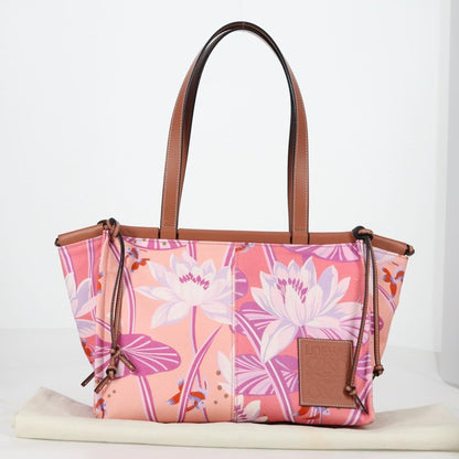 Loewe Paula's Ibiza Cushion Printed Canvas, Pink, Canvas, Tote Bag