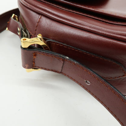 Cartier Must de Cartier Leather, Burgundy, Leather, Shoulder Bag