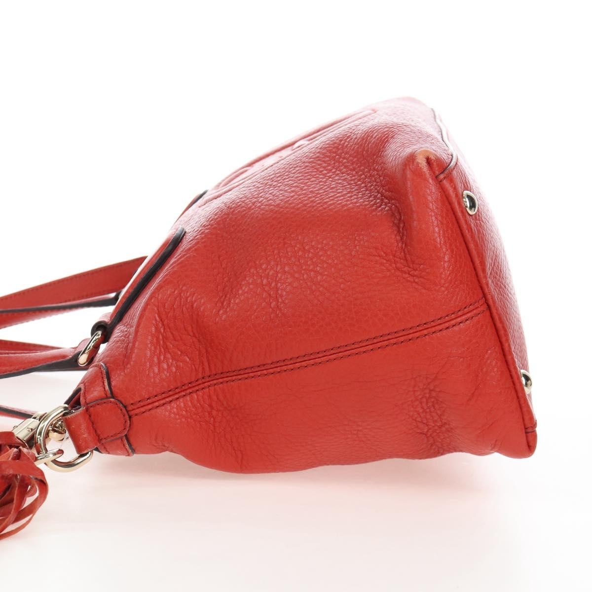Gucci Soho Convertible Soft Top Handle Leather, Orange, Leather, Handbag
