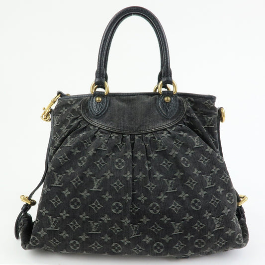 Louis Vuitton Neo Cabby Monogram Denim, Black, Denim, Handbag