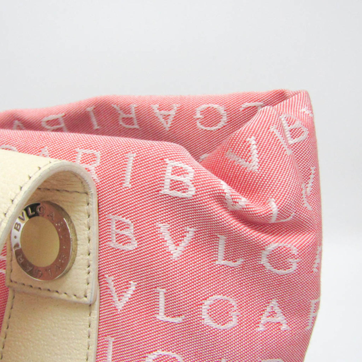 Bvlgari Logomania Canvas, Beige, Canvas, Tote Bag