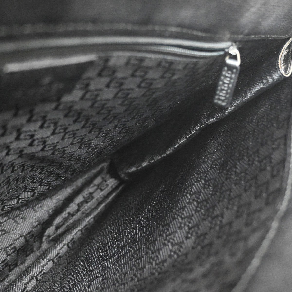 Gucci Business Leather, Black, Leather, Handbag