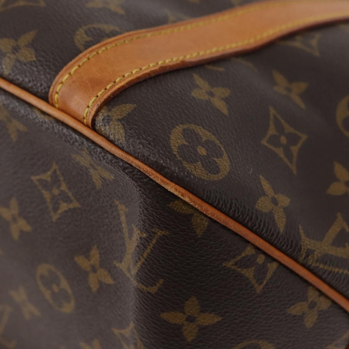 Louis Vuitton Shopping Sac Monogram Canvas, Brown, Canvas, Handbag